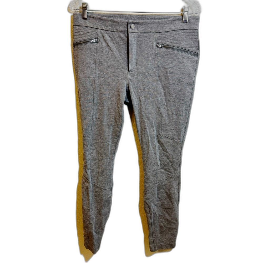 Athleta Gray Knit Pants Nylon‎ Spandex size 10